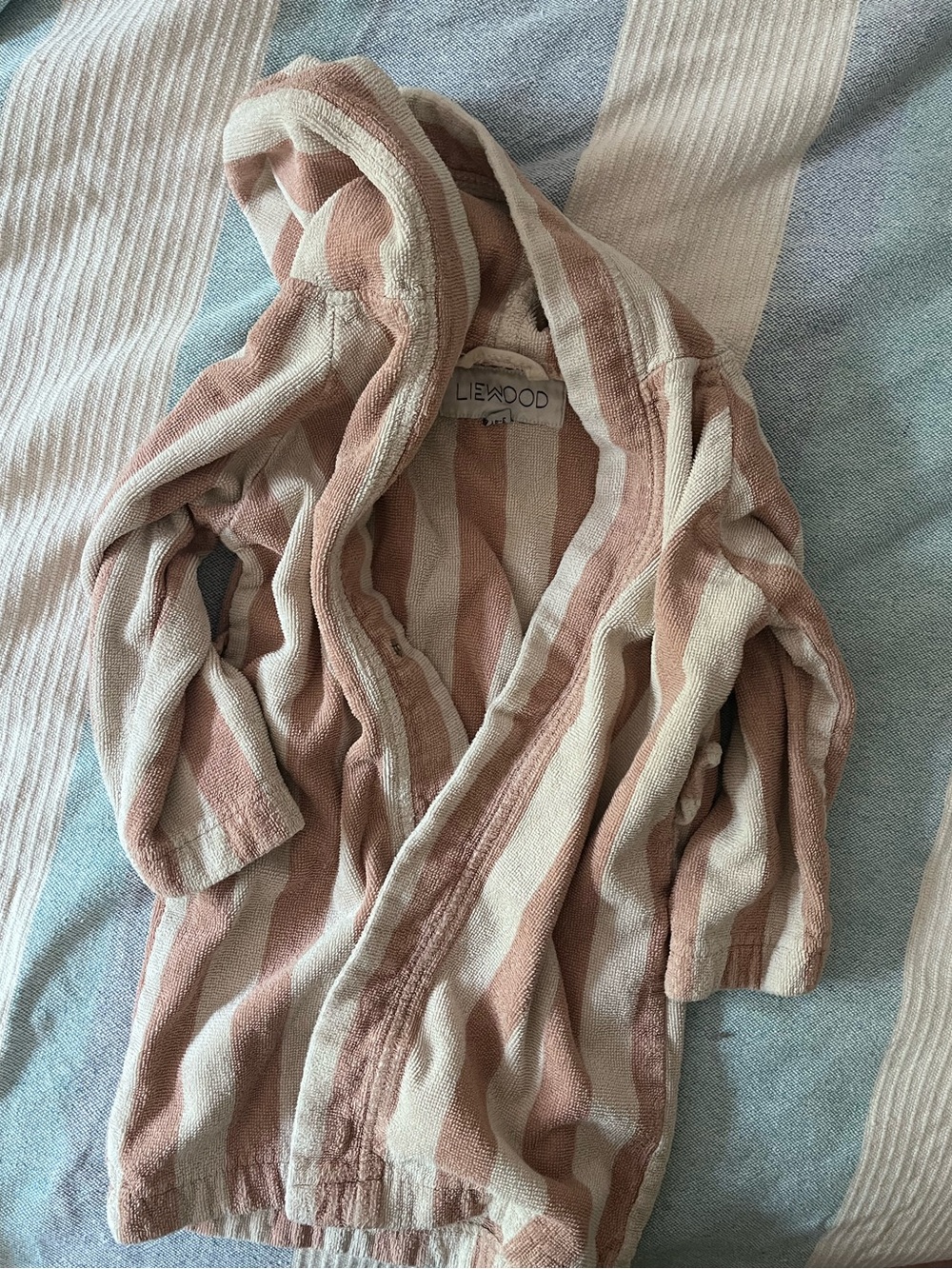 Liewood striped terry robe